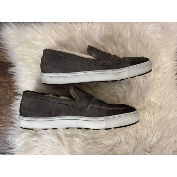 Ross & Snow‎ Matteo Genuine Shearling Loafer Sneaker USA 13 Water Resistant Gray main image 5